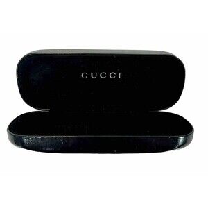 Gucci Black Sunglasses Eye Glasses Case Hard Clam Shell Black Velvet Interior